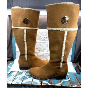 Tommy Hilfiger Twinerella Sherpa Lined Micro-Suede Winter Boots Womans Sz 9.5M